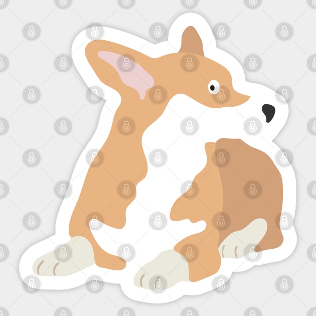 Classic corgi day - keep your curiosity at bay Sticker by runcatrun